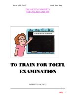 To train for toefl examination