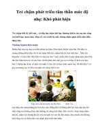 Trẻ chậm phát triển tâm thần mức độ nhẹ: Khó phát hiện potx