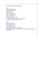 Đề thi học sinh giỏi Văn 7-đề 1