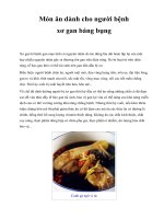 Món ăn dành cho người bệnh xơ gan báng bụng pot