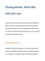 Chứng khoán: Khởi đầu mới tích cực pptx