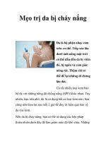 Mẹo trị da bị cháy nắng docx