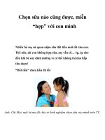 Chọn sữa nào cũng được, miễn “hợp” với con mình pot