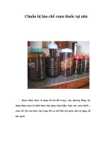 Chuẩn bị bào chế rượu thuốc tại nhà doc