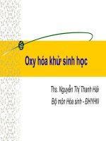 Oxy hóa khử sinh học - Bộ môn Hóa sinh ĐHYHN