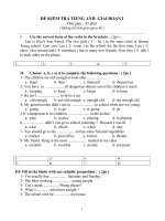đề thi học sinh giỏi tiếng anh cực hot