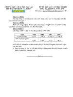 Đề và đáp án thi địa lý 11 HKI nâng cao (2010-2011) pdf