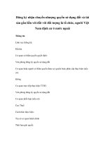 Đăng ký nhận chuyển nhượng quyền sử dụng đất và tài sản gắn liền với đất với đối tượng là tổ chức, người Việt Nam định cư ở nước ngoài pdf