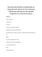 Cấp lại giấy phép thành lập văn phòng đại diện của thương nhân nước ngoài tại Việt Nam (Trường hợp VPĐD đã được thành lập trước ngày Nghị định 72/2006/NĐ-CP của Chính Phủ có hiệu lực) pot