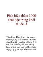 Phát hiện thêm 3000 chất độc trong khói thuốc lá pot