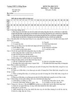 De kiem tra + Dap an ki II sinh hoc 11