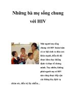 Những bà mẹ sống chung với HIV ppt