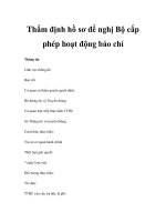 Thẩm định hồ sơ đề nghị Bộ cấp phép hoạt động báo chí pdf