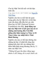 Chu kỳ Mặt Trời kết nối với khí hậu toàn cầu pdf