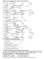 ÔN THI HK II TIẾNG ANH 6