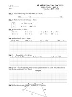 De KTHK 2 mon Toan - TV lop 2