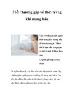 5 lỗi thường gặp về thời trang khi mang bầu pps