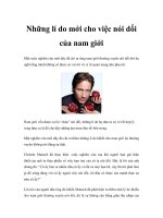 Những lí do mới cho việc nói dối của nam giới pptx