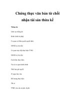 Chứng thực văn bản từ chối nhận tài sản thừa kế pps