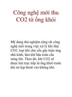 Công nghệ mới thu CO2 từ ống khói ppt