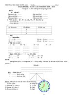 Đề thi toán cuối năm 2009-2010
