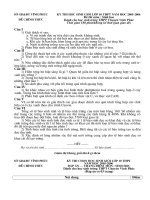 HSG Sinh 10 chuyên Vĩnh phúc 2006