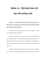Khiêu vũ - Một hình thức thể dục siêu dưỡng sinh pdf