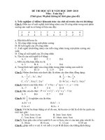 Đề thi hk 2 toán 7 ( 2009-2010) có đáp án