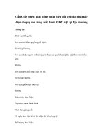 Cấp Giấy phép hoạt động phát điện đối với các nhà máy điện có quy mô công suất dưới 3MW đặt tại địa phương pdf