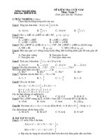 Kiểm tra toán 7 - Cuối học kì 2