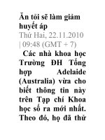 Ăn tỏi sẽ làm giảm huyết áp pdf