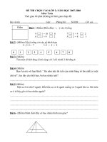 Đề thi HSG Toán Lớp 1