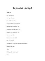 Tuyển sinh vào lớp 1 pps