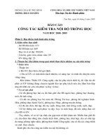 Báo cáo công tác xây dựng trường học thân thiên, học sinh tích cực