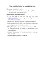 Thông báo học hè