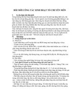 Báo cáo việc làm mới : Đổi mới công tác sinh hoạt tổ chuyên môn