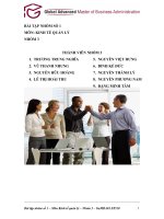 Trương Trung Nghĩa - Bài tập nhóm môn kinh tế quản lý - Chi phí ngắn hạn của doanh nghiệp potx