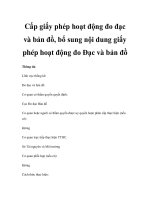 Cấp giấy phép hoạt động đo đạc và bản đồ, bổ sung nội dung giấy phép hoạt động đo Đạc và bản đồ docx