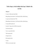 Tách công ty trách nhiệm hữu hạn 2 thành viên trở lên ppt