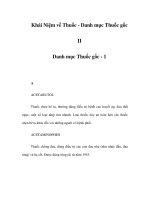 Khái Niệm về Thuốc - 5 pot