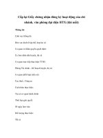 Cấp lại Giấy chứng nhận đăng ký hoạt động của chi nhánh, văn phòng đại diện HTX (khi mất) ppsx