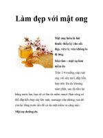 Làm đẹp với mật ong doc