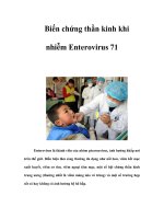 Biến chứng thần kinh khi nhiễm Enterovirus 71 pps