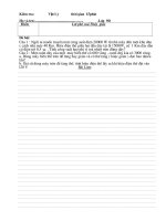 Đề kiểm tra vật lý học kỳ II