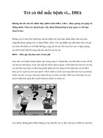 Trẻ có thể mắc bệnh vì... DHA pps