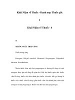 Khái Niệm về Thuốc - 4 ppsx