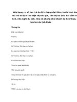 Xếp hạng cơ sở lưu trú du lịch: hạng đạt tiêu chuẩn kinh doanh lưu trú du lịch cho biệt thự du lịch, căn hộ du lịch, bãi cắm trại du lịch, nhà nghỉ du lịch, nhà có phòng cho khách du lịch thuê, cơ sở lưu trú du lịch khác ppsx