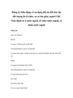 Đăng ký biến động về sử dụng đất do đổi tên cho đối tượng là tổ chức, cơ sở tôn giáo, người Việt Nam định cư ở nước ngoài, tổ chức nước ngoài, cá nhân nước ngoài potx