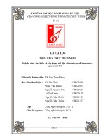 BÀI TẬP LỚN MÔN KIẾN TRÚC PHẦN MỀM Nghiên cứu, tìm hiểu và xây dựng tài liệu kiến trúc của Framework nguồn mở Yii