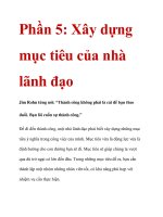 Phần 5: Xây dựng mục tiêu của nhà lãnh đạo pot